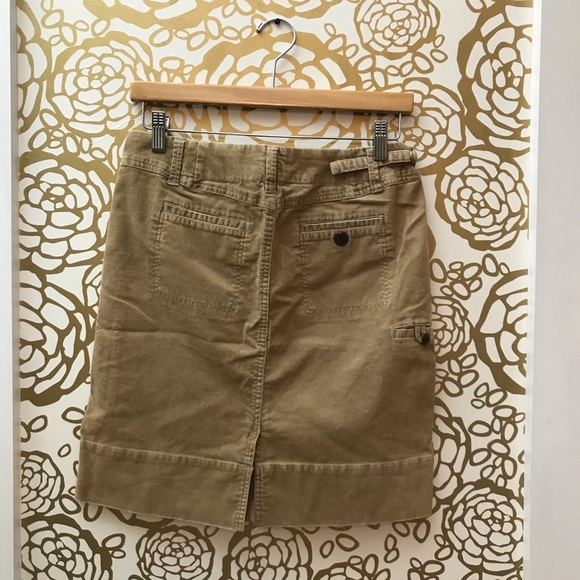 Olde English Corduroy Brown Skirt w/ Front Slit - Picture 6 of 6